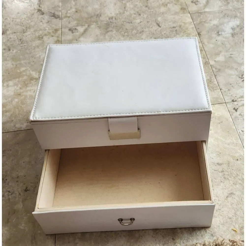 N4 Girls jewelry box to decorate 10X6x6 Drawer Mirror and Several Compartments
